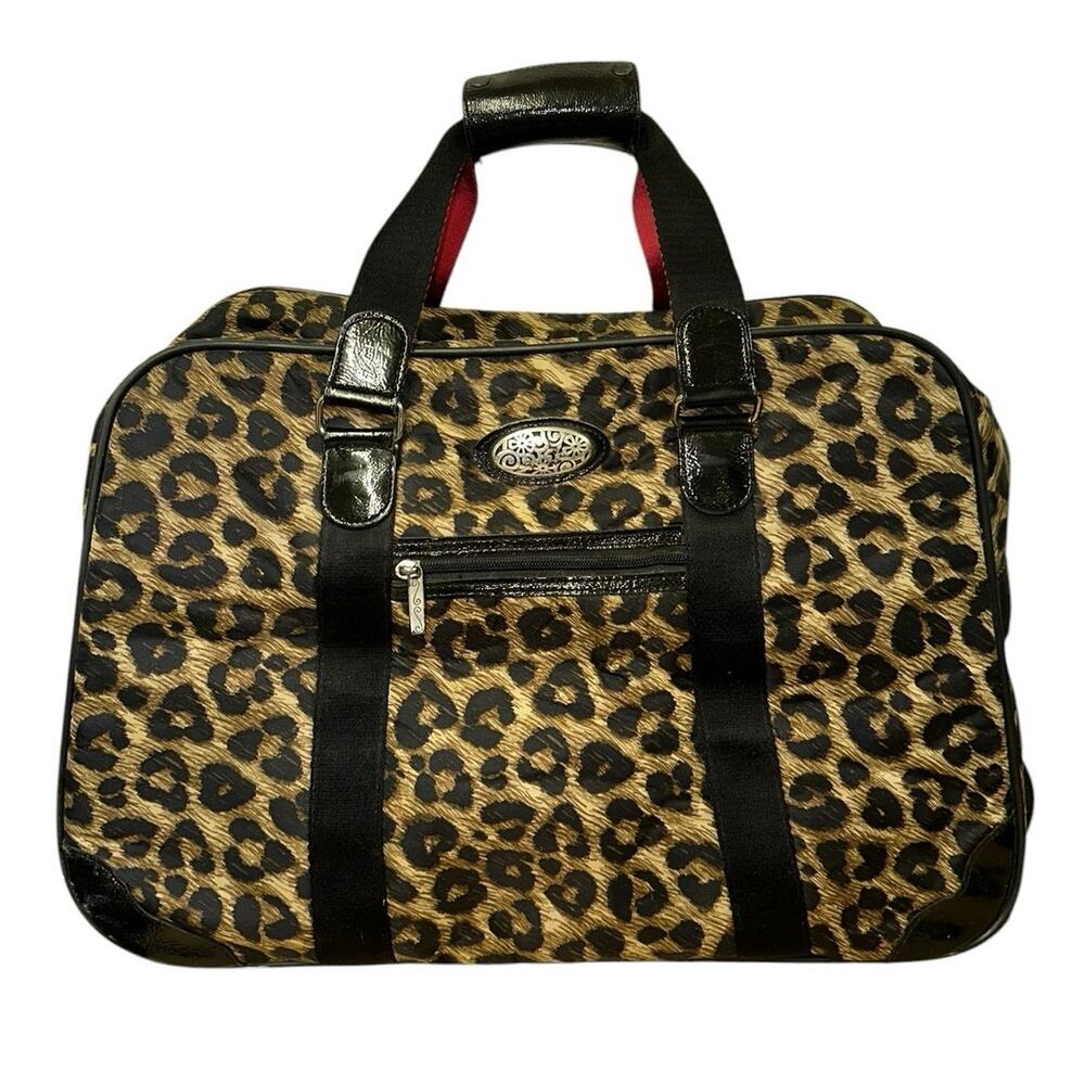 Brighton Leopard Cheetah Print Rolling Overnight Travel Bag